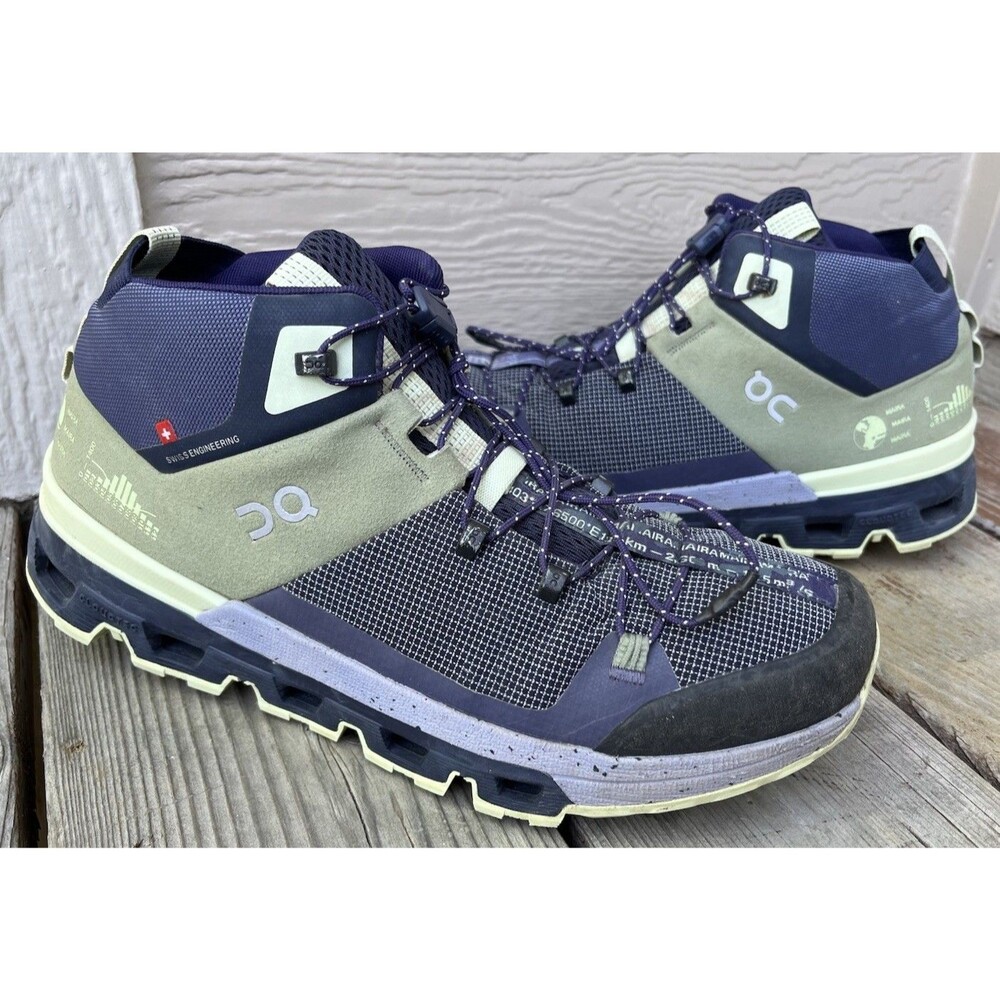 On Running Cloudtrax Women's 10 Mid Hiking Trail Shoes Reseda Lavender 53.99053
